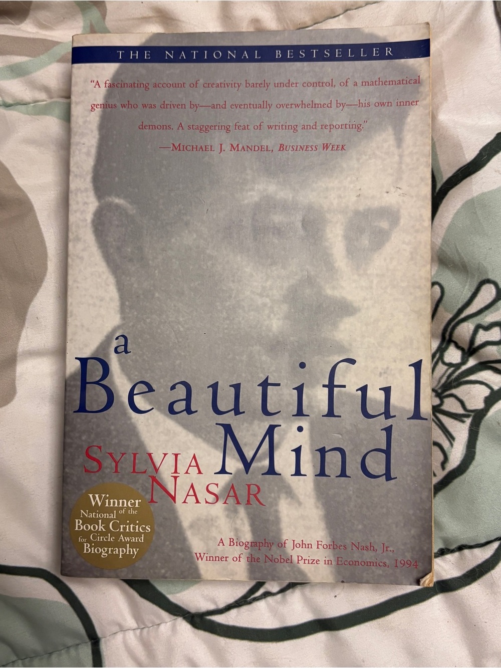 Sylvia Nasar A Beautiful Mind Biography Novel Vintage 1999 Paperback Book